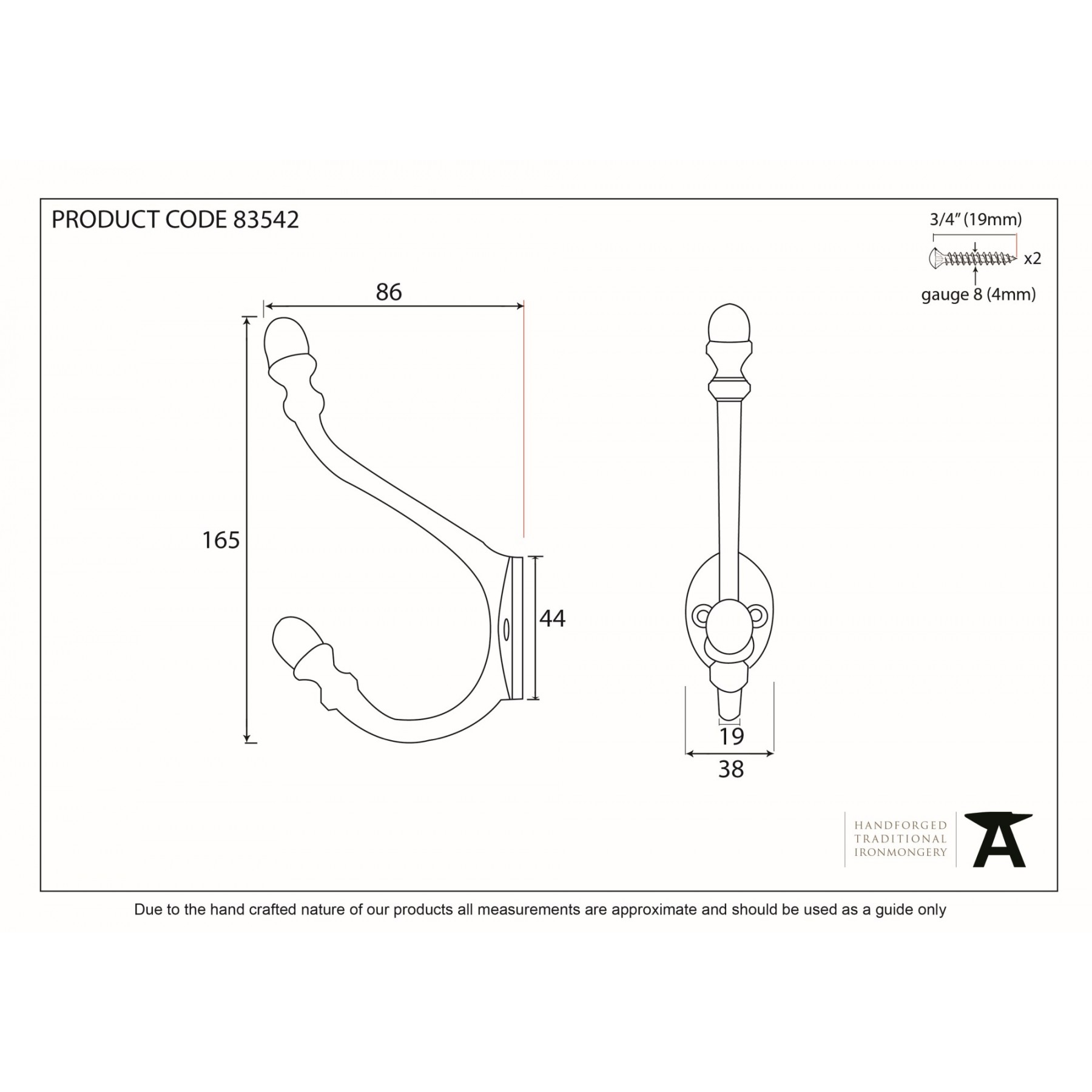 Hat & Coat Hook Black Locks Doors and Windows